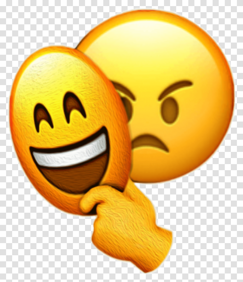 Angry Happy Iphone Emoji, Toy, Food, Gold, Label Transparent Png
