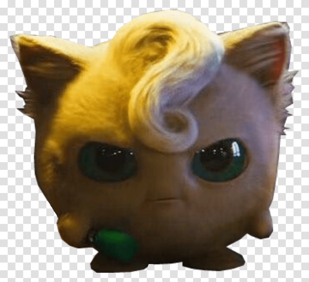 Angry Jigglypuff Detective Pikachu, Head, Toy, Plush, Doll Transparent Png