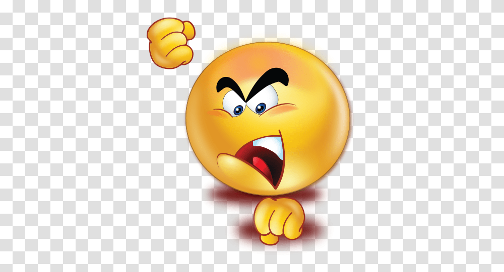 Angry Mad Fight Emoji Mad Fight, Plant, Pac Man, Food, Angry Birds Transparent Png