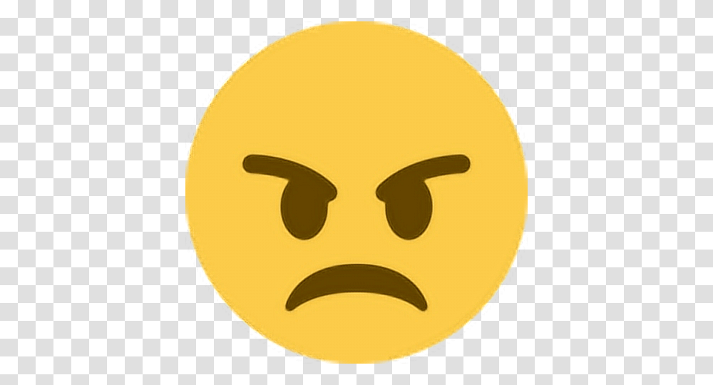 Angry Mad Upset Unhappy Emoji Emoticon Face Discord Angry Emoji, Label, Logo Transparent Png