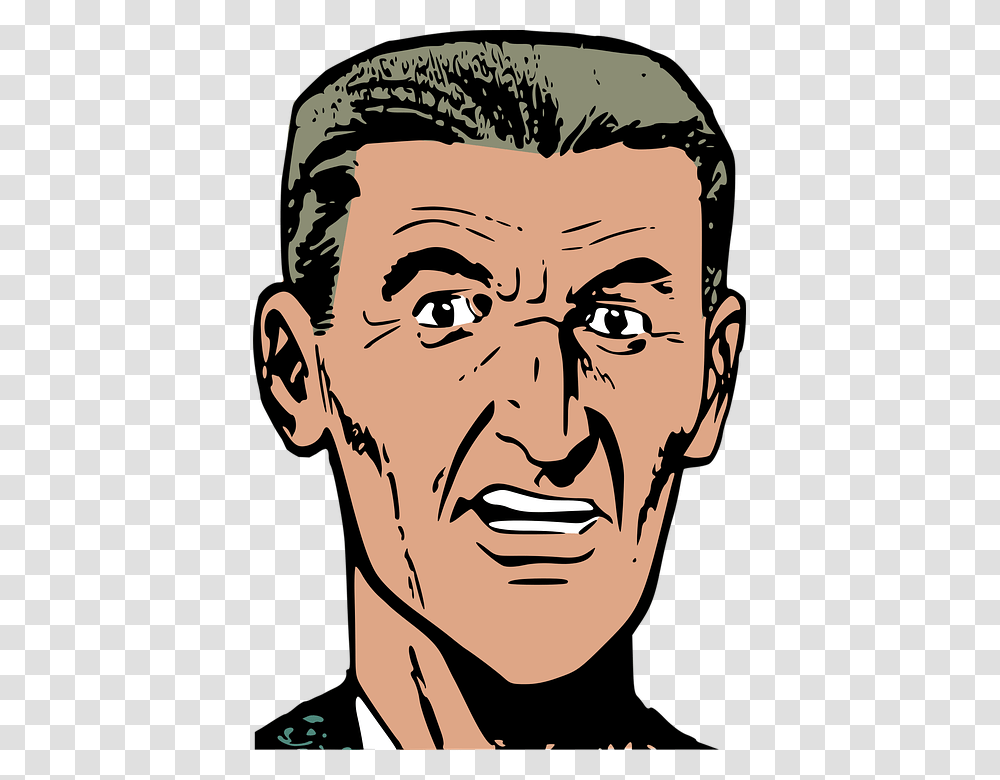Angry Man Cartoon Image Group, Face, Person, Human, Head Transparent Png