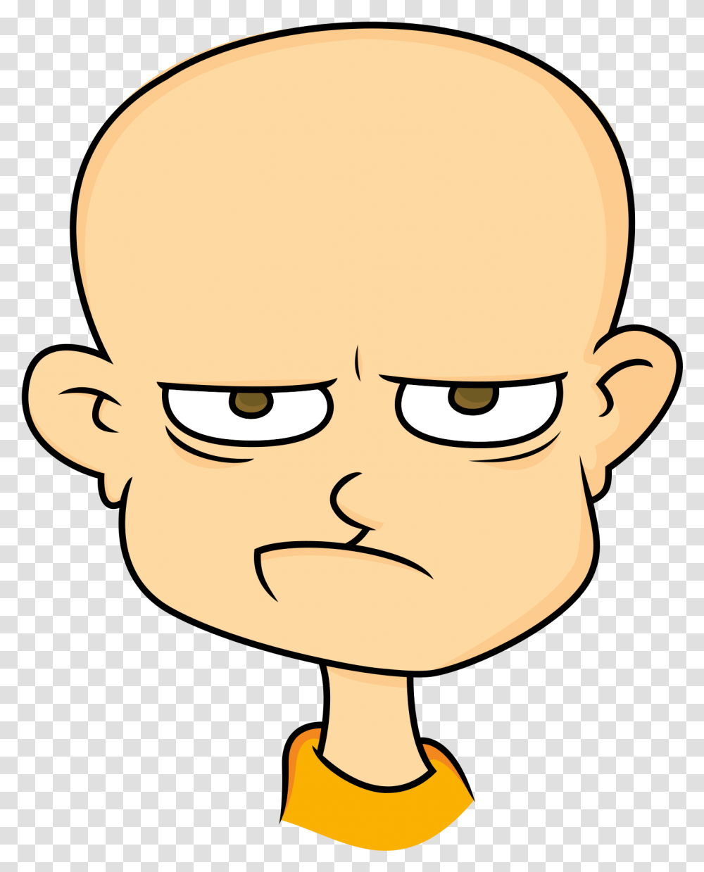 Angry Man Clipart Man Without Hair Cartoon, Head, Person, Face, Label Transparent Png