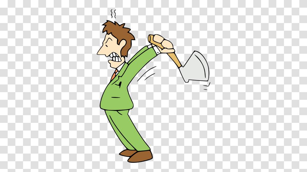 Angry Man With Ax, Axe, Tool, Plant, Elf Transparent Png