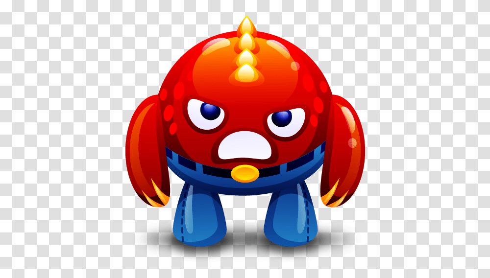 Angry Monster Red Icon Cute Monsters, Toy, Food, Animal, Sea Life Transparent Png
