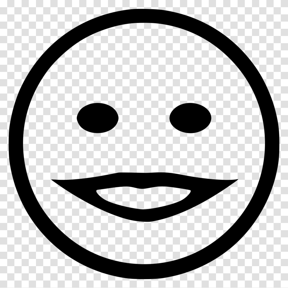 Angry Mystic Smile Smiley Masaya Black And White Emoji, Stencil, Disk Transparent Png