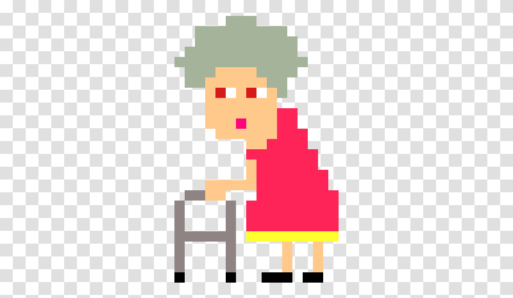 Angry Old Lady Pixel Art Old Lady, Cross Transparent Png