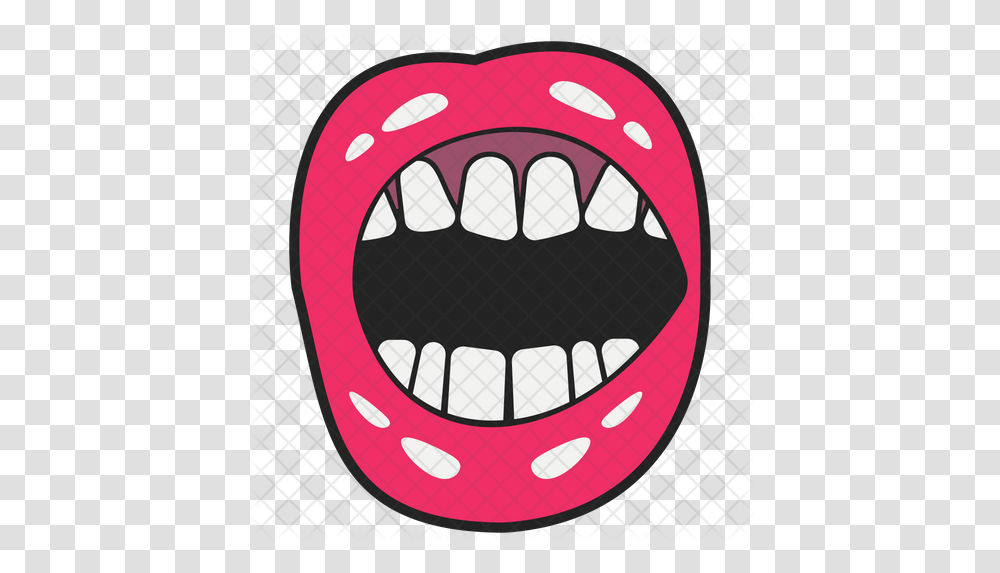 Angry Open Mouth Icon Of Colored Clip Art, Teeth, Logo, Symbol, Trademark Transparent Png