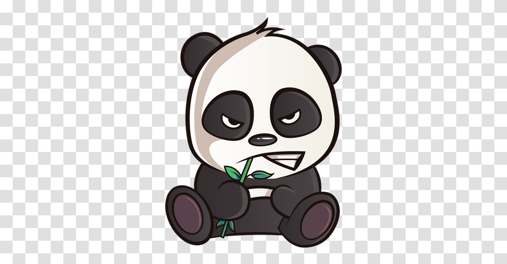 Angry Panda Icon Of Sticker Style Available In Svg Cartoon Angry Panda, Face, Doodle, Drawing, Cushion Transparent Png