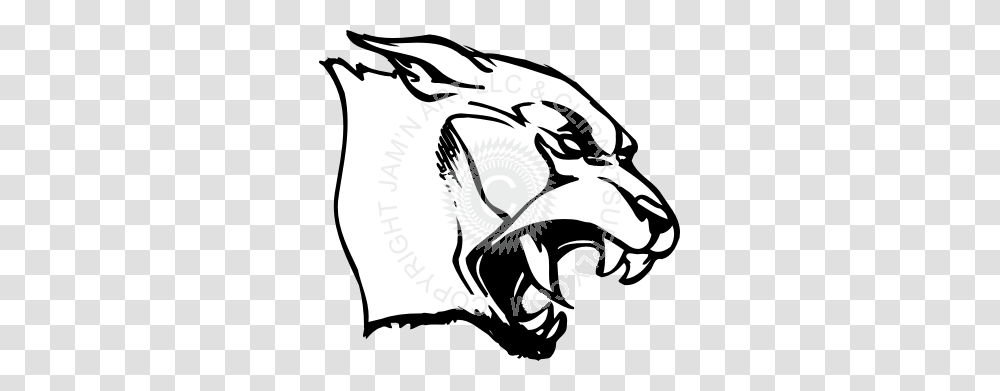 Angry Panther Head, Stencil, Helmet, Apparel Transparent Png