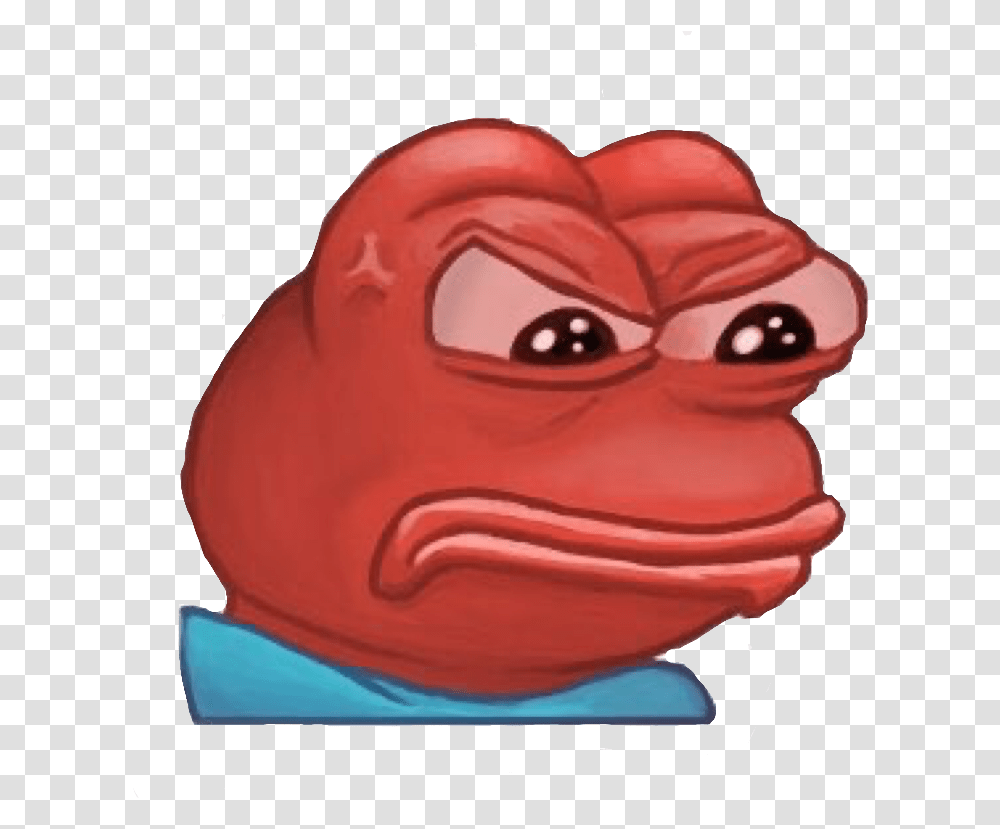 Angry Pepe Sticker By Chilledolly Pepe Emote Dc, Helmet, Clothing, Apparel, Piggy Bank Transparent Png
