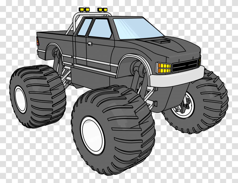 Angry Perfect Monster Truck Clipart - Clipartlycom Monster Truck, Vehicle, Transportation, Tire, Pickup Truck Transparent Png