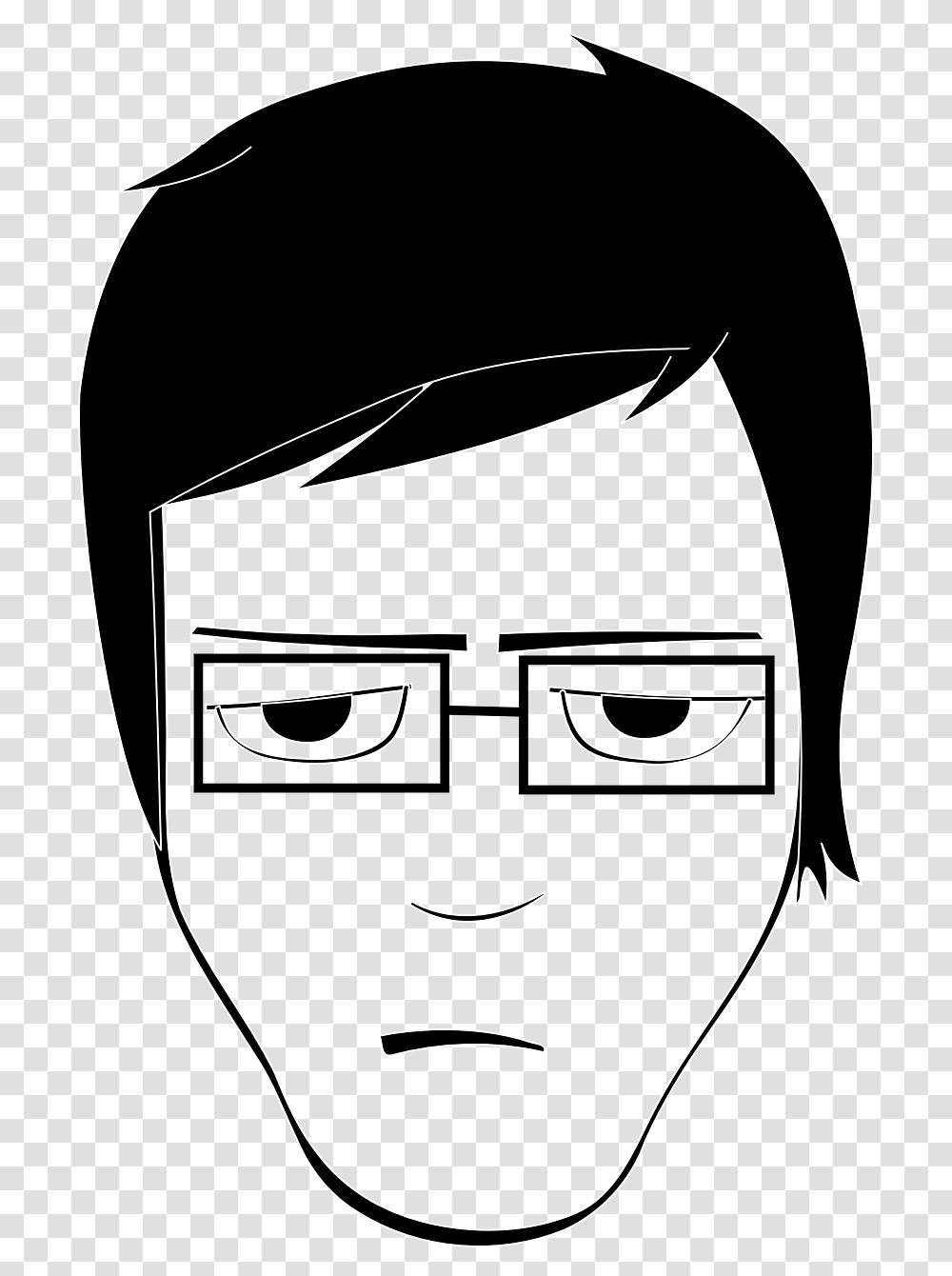 Angry Person Clipart Cartoon Of Bored Face, Head, Bow, Poster, Advertisement Transparent Png