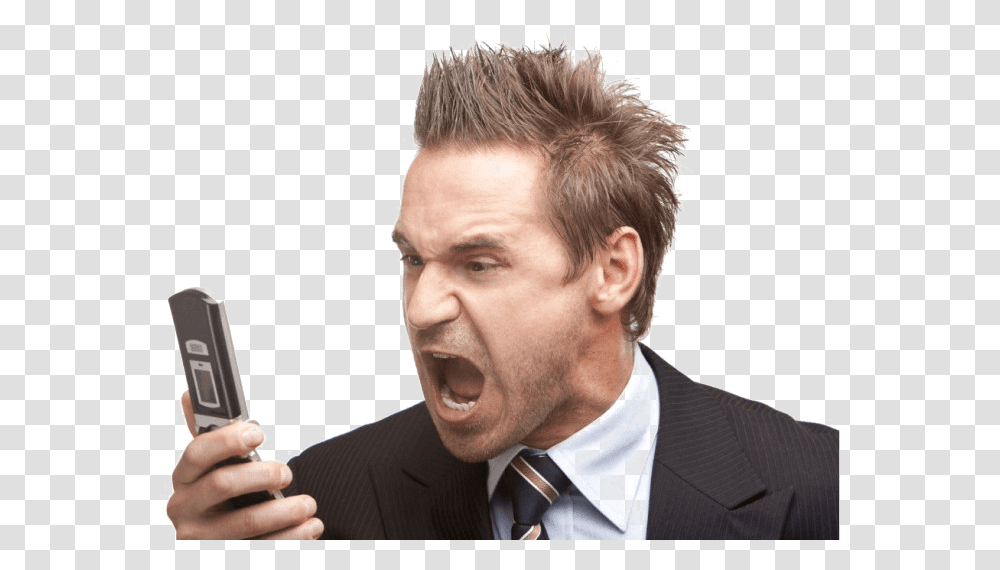 Angry Person Images All Angry Person On Phone, Tie, Accessories, Face, Suit Transparent Png