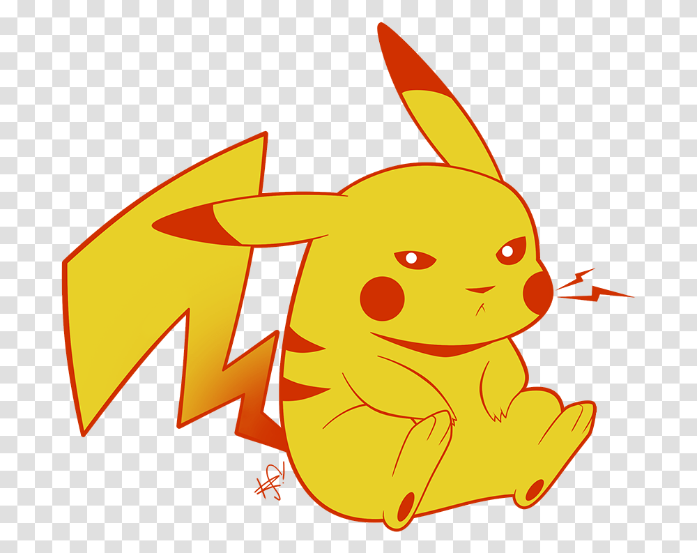 Angry Pikachu By The Pikachu Mad 3530805 Vippng Grumpy Pikachu Background, Animal, Wildlife, Amphibian, Frog Transparent Png