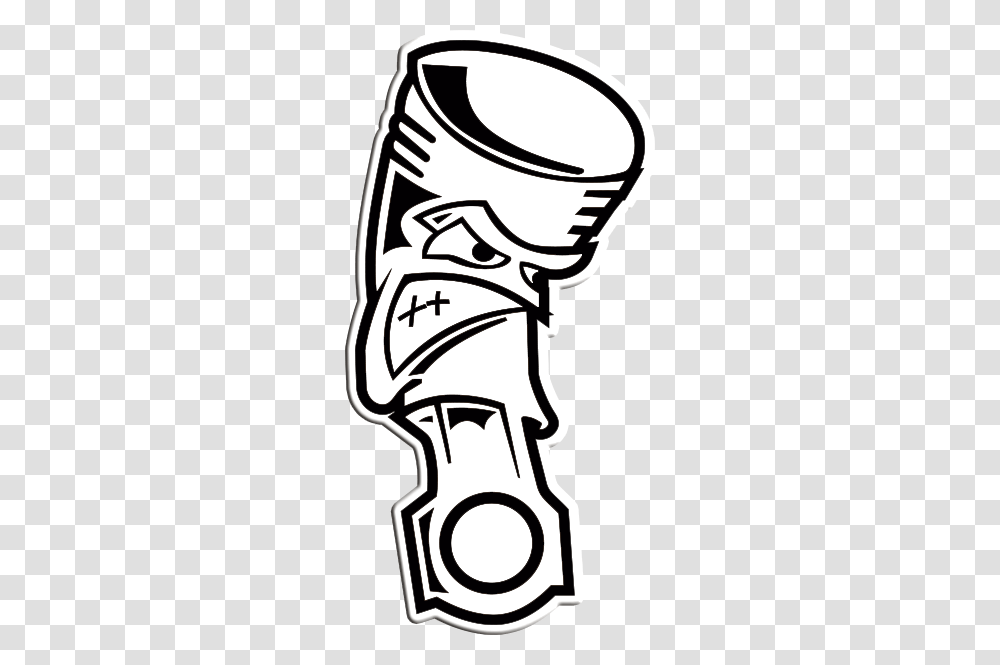 Angry Piston Head, Label, Sticker, Fire Hydrant Transparent Png