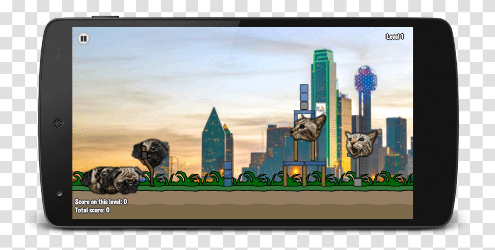 Angry Pugs The Game On Google Play Smartphone, City, Urban, Building, Cat Transparent Png