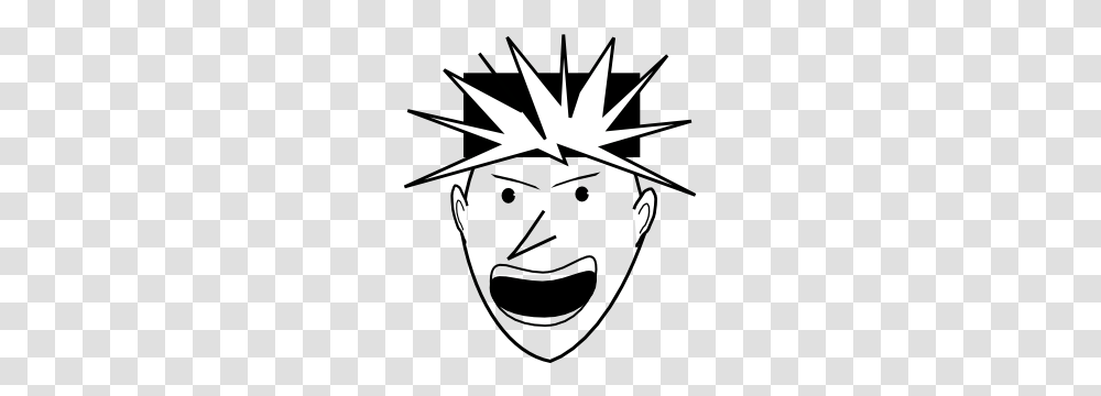 Angry Punk Clip Art, Stencil, Logo, Trademark Transparent Png