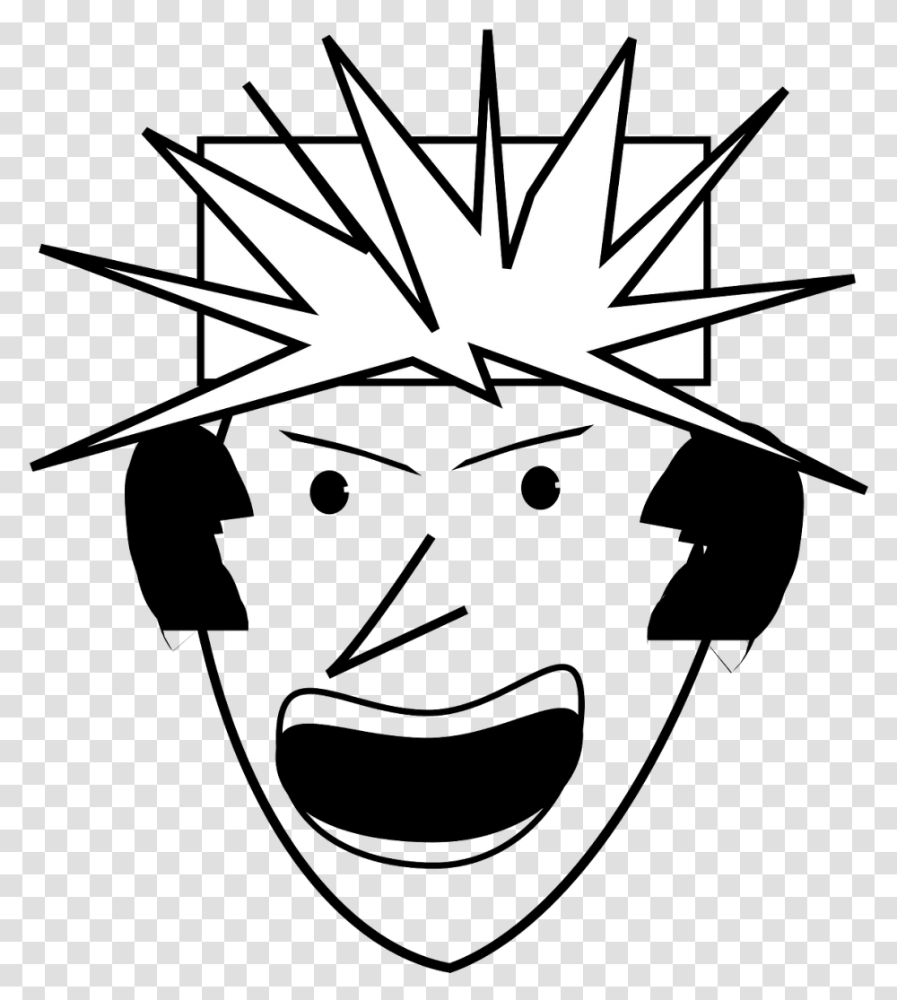 Angry Punk Dirk Struve Clipart Free Download Creazilla Angry Face Cartoon Drawing, Leaf, Plant, Tree, Symbol Transparent Png