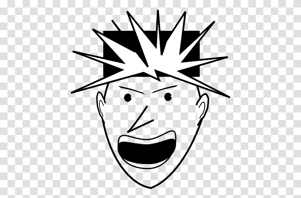 Angry Punk Svg Clip Arts Angry Clip Art Black And White, Stencil, Logo, Trademark Transparent Png