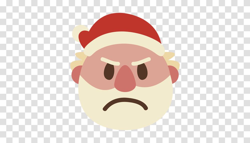 Angry Santa Claus Face Emoticon, Head, Doodle, Drawing Transparent Png