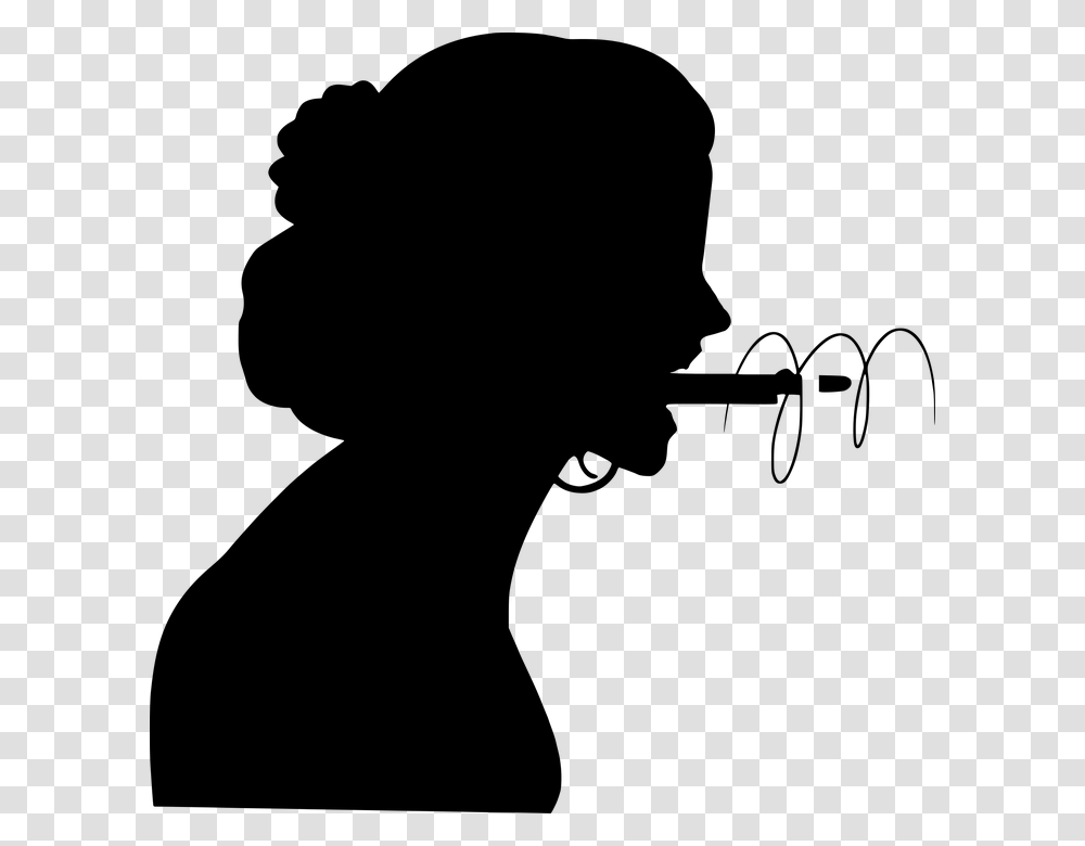 Angry Scream Emotion Mouth Gun Rude Hate Shout Angry Woman Silhouette, Gray, World Of Warcraft Transparent Png