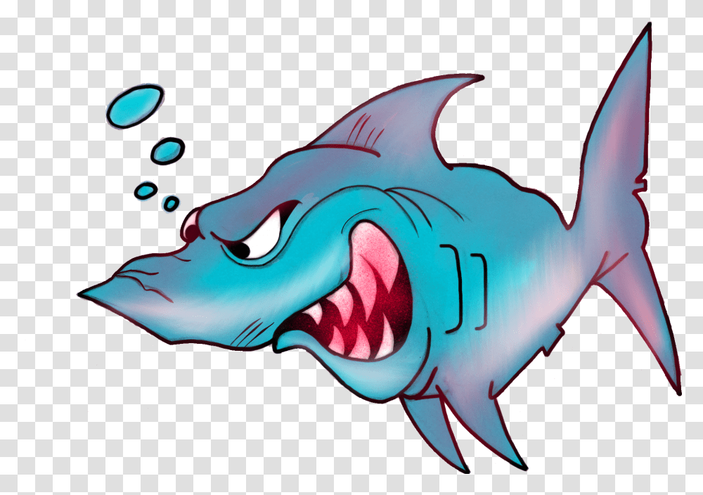 Angry Shark Working On Myself New Work Shark Project, Animal, Fish Transparent Png