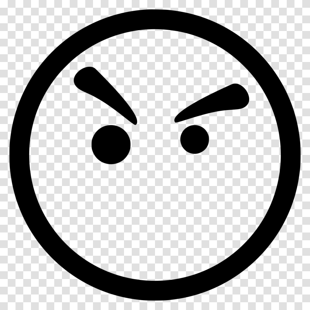 Angry Smiley Face Black And White Clipart Download, Gray, World Of Warcraft Transparent Png