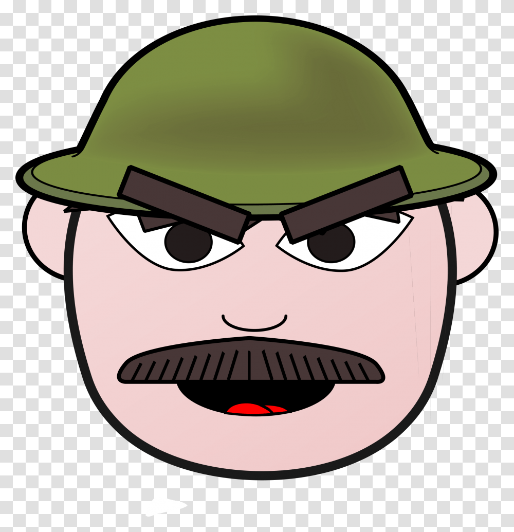 Angry Soldier Man Icons, Helmet, Apparel, Face Transparent Png