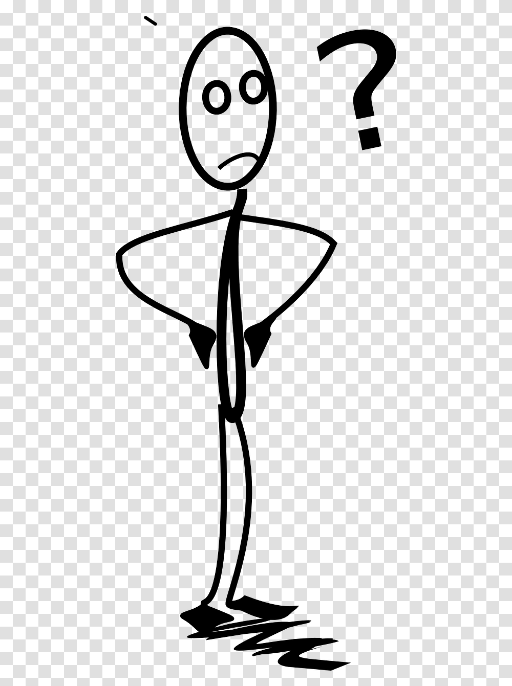 Angry Stickman Confused Stick Figure, Gray, World Of Warcraft Transparent Png