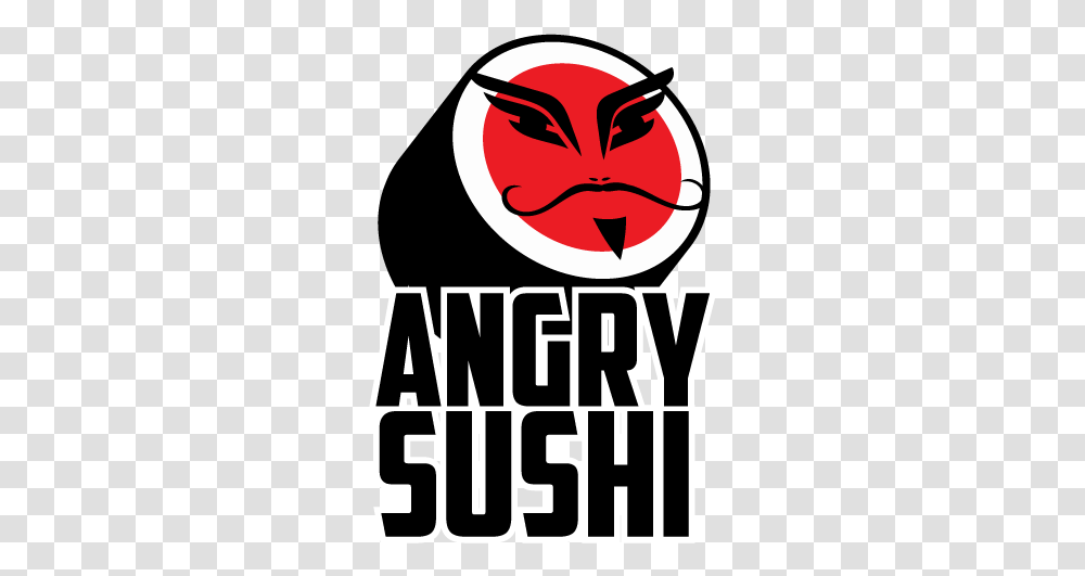 Angry Sushi Logo Inspiration Sushi, Label, Text, Poster, Advertisement Transparent Png