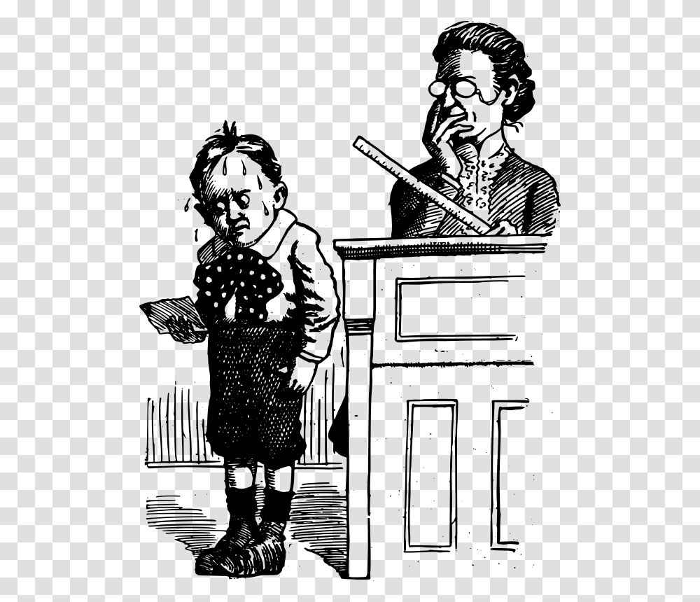 Angry Teacher And Boy Angry Teacher Clipart Black And White, Gray, World Of Warcraft Transparent Png