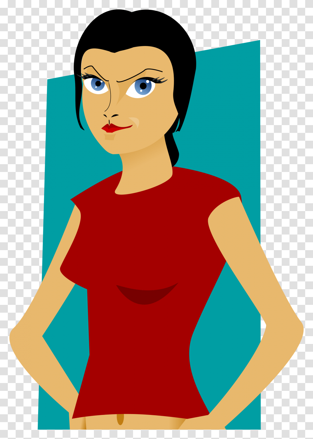 Angry Teen Girl 13 Year Old Birthday Cards, Clothing, Apparel, Sleeve, Female Transparent Png