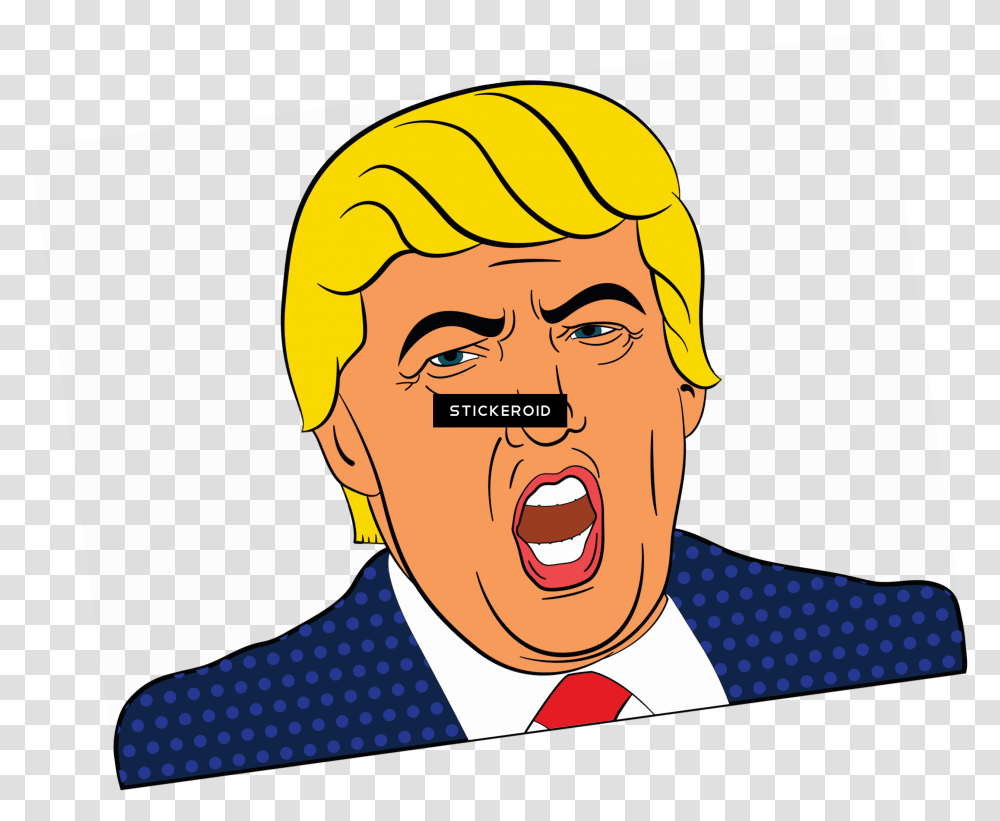 Angry Trump Clipart Carpe Trump Round Ornament Donald Trump Cartoon Head, Face, Person, Human, Audience Transparent Png