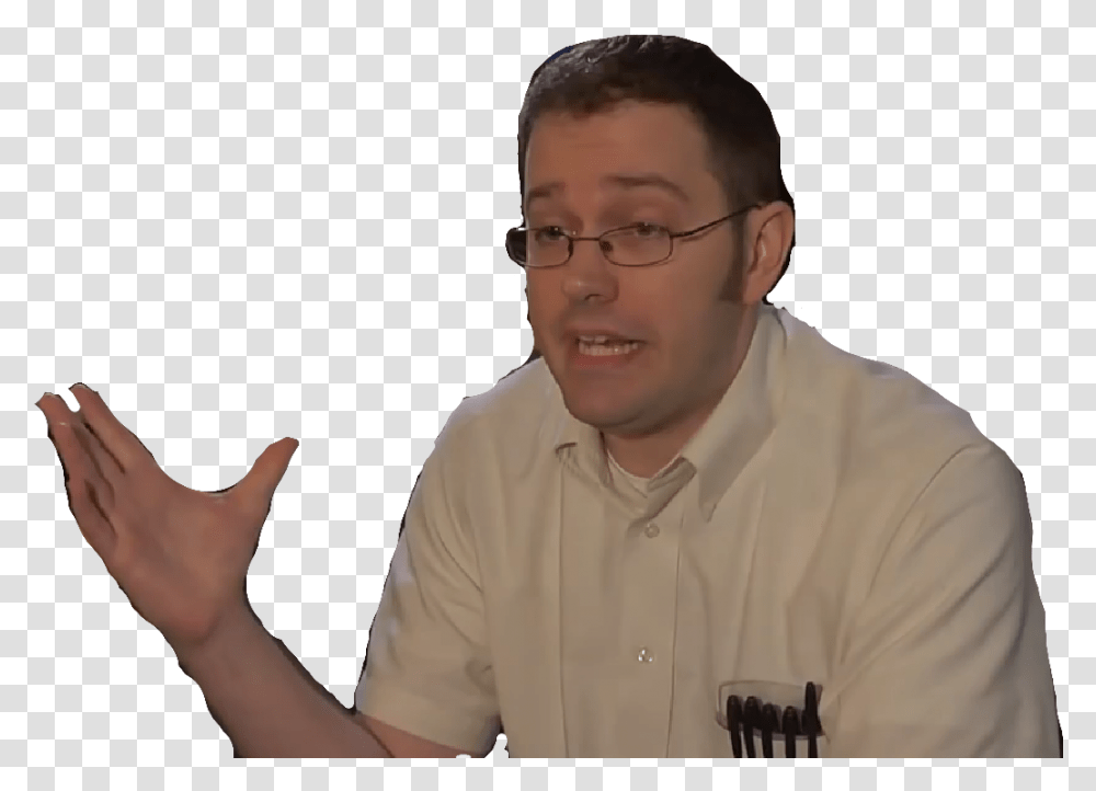 Angry Video Game Nerd Image Angry Video Game Nerd, Person, Clothing, Finger, Shirt Transparent Png