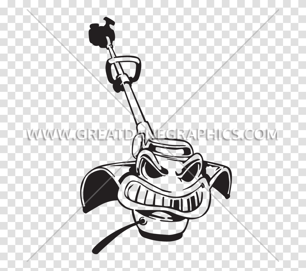Angry Weed Eater Production Angry Lawn Mower Cartoon, Bow, Machine, Light, Laser Transparent Png