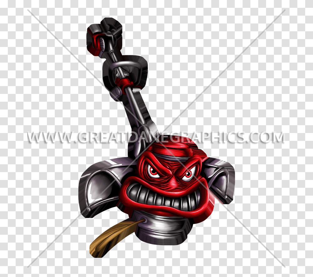 Angry Weed Eater Production Ready Artwork For T Shirt Printing, Lawn Mower, Tool, Robot Transparent Png