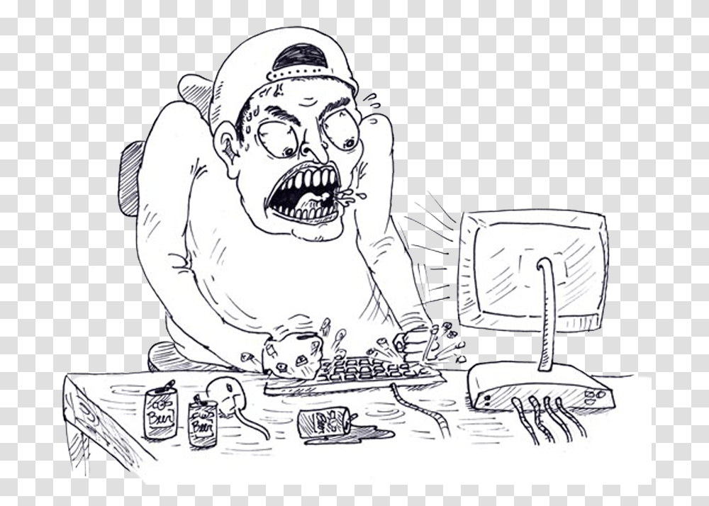 Angry White Guy Reddit Angry Reddit, Person, Human, Drawing Transparent Png
