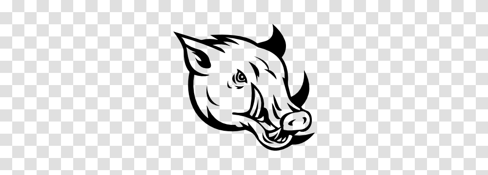 Angry Wild Boar Pig Face Sticker, Label, Stencil Transparent Png