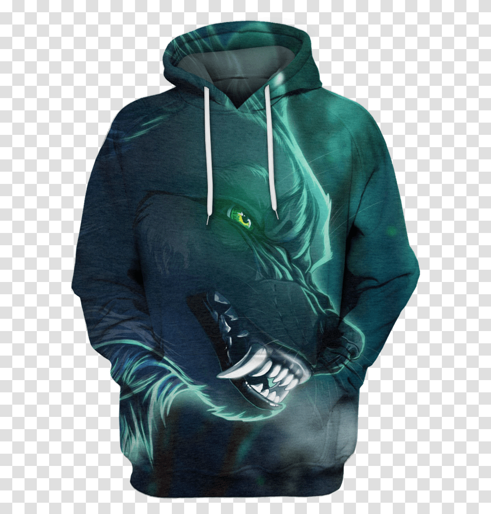 Angry Wolf Evil Wolf, Apparel, Sweatshirt, Sweater Transparent Png