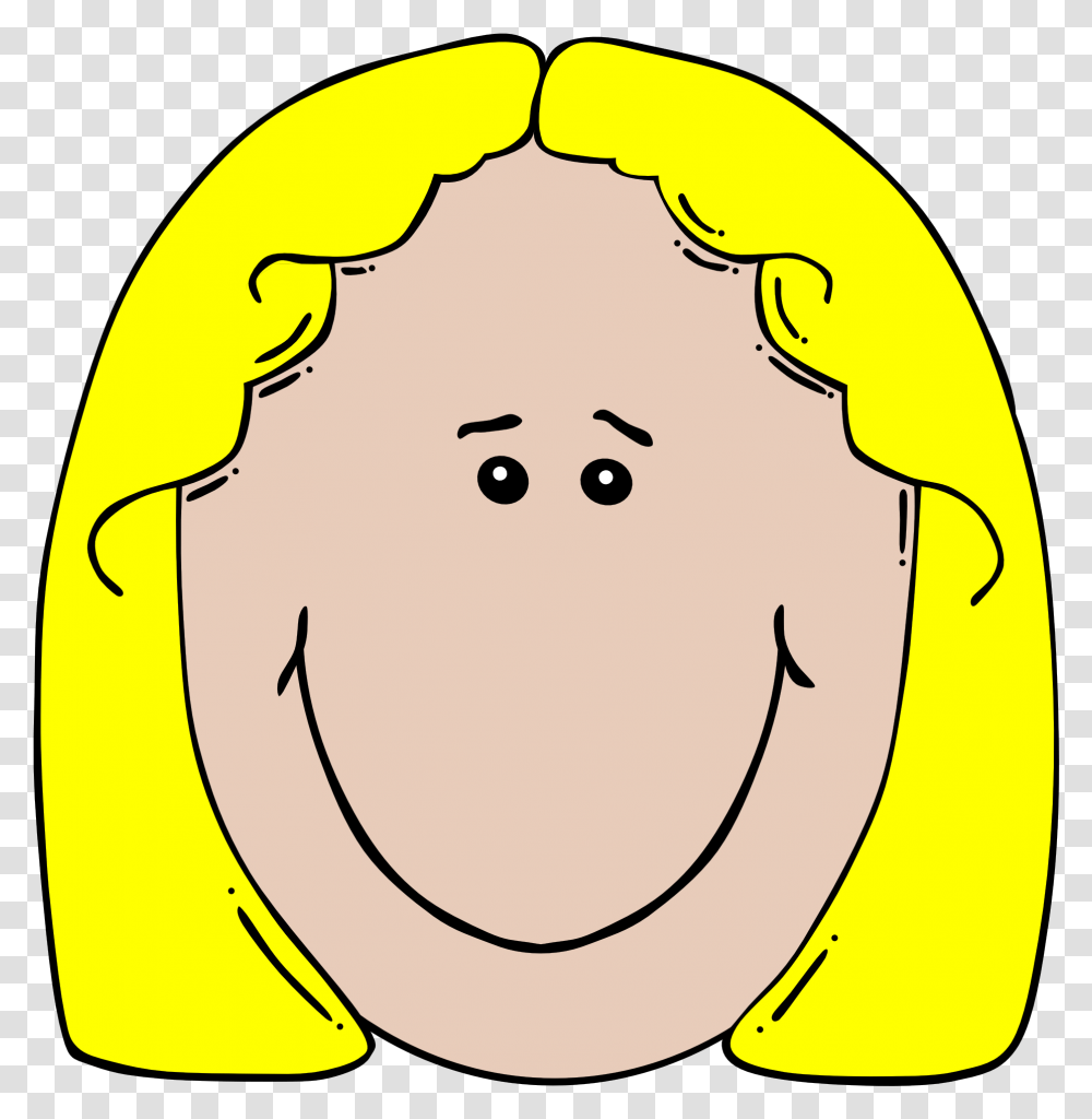 Angry Woman Clip Art Happy Girl Cartoon Face Happy, Food, Label, Text, Egg Transparent Png