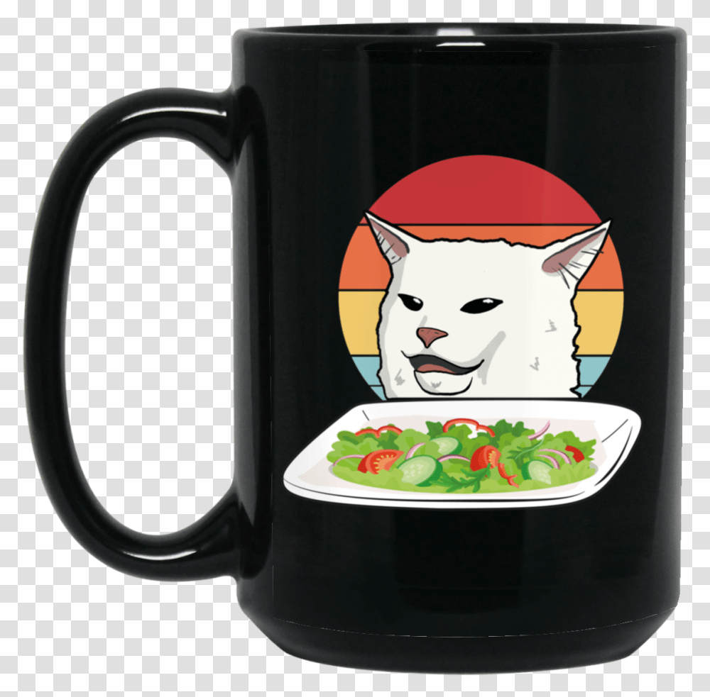 Angry Women Yelling At Confused Cat At Dinner Table, Stein, Jug, Coffee Cup Transparent Png