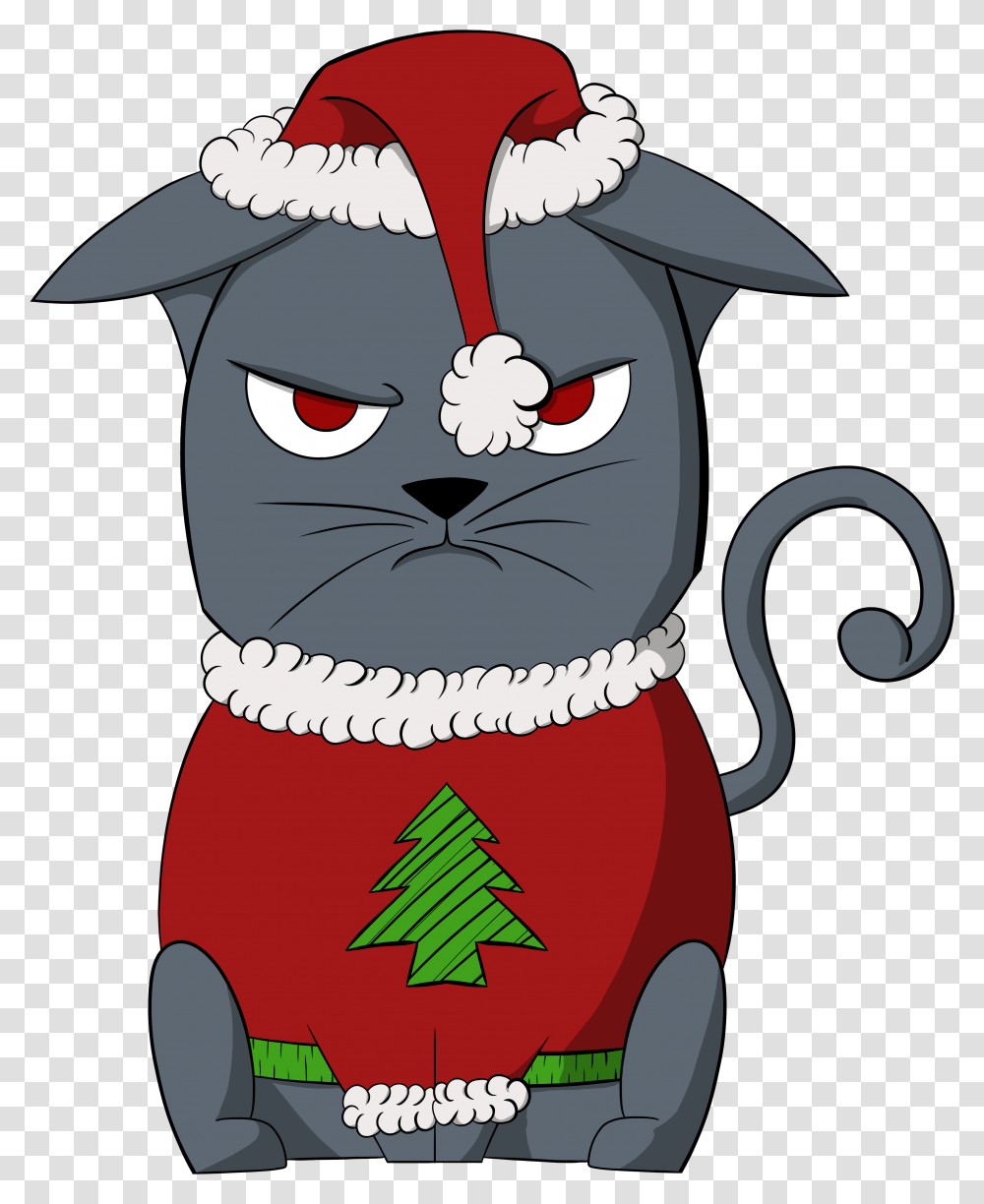 Angry Xmas Cat - Jonathan Dain Cartoon, Elf, Performer, Snowman, Outdoors Transparent Png