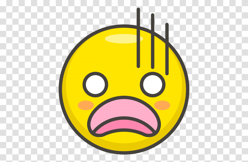 Anguished Face Emoji Scared Emoji Background, Label, Bowling Transparent Png