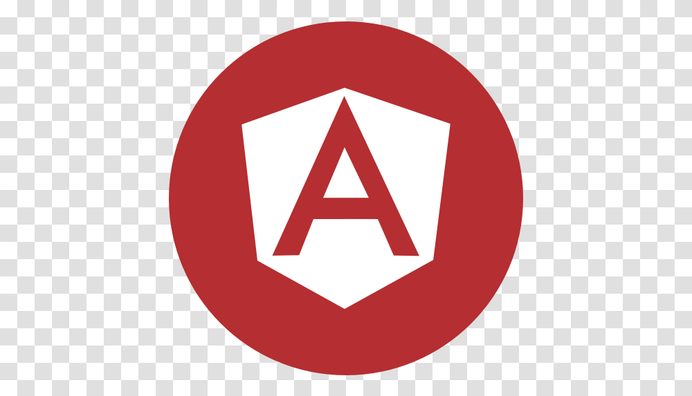 Angular Development Round Logo Gmail, Symbol, Trademark, Sign, Label Transparent Png