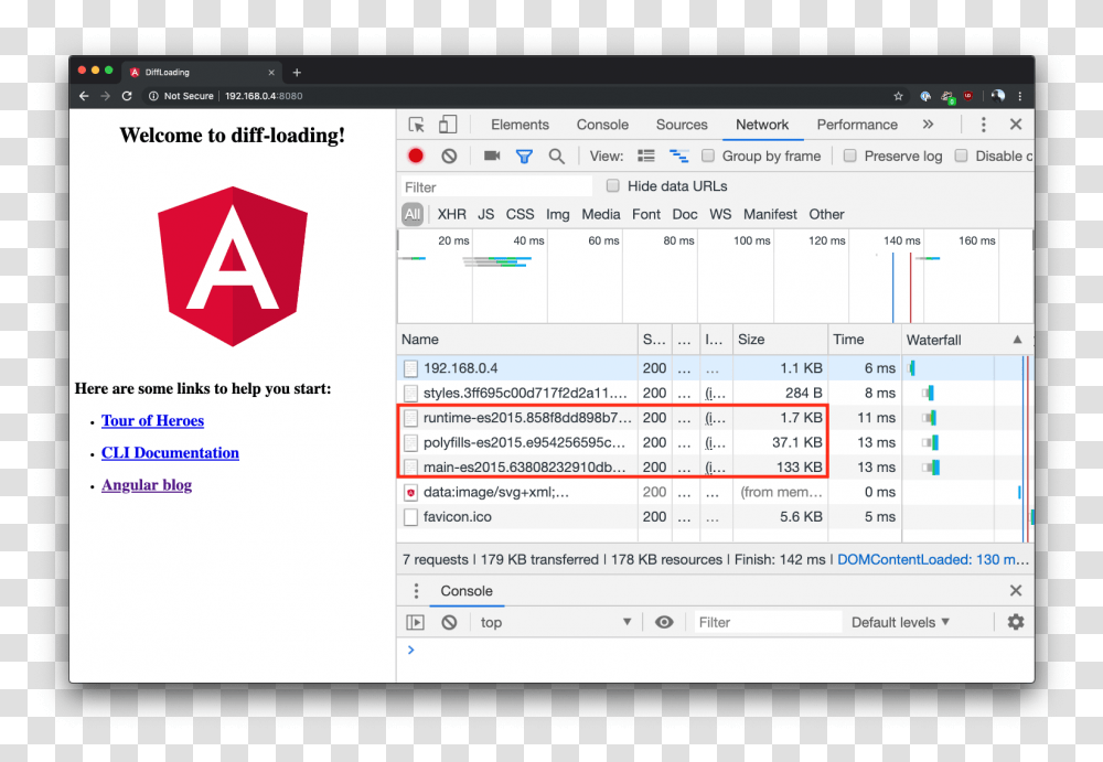 Angular Differential Loading Success In Chrome In Dev Angularjs, Menu, Calendar, File Transparent Png