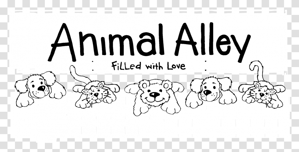 Animal Alley Logo Black And White Animal Alley, Face, Drawing Transparent Png