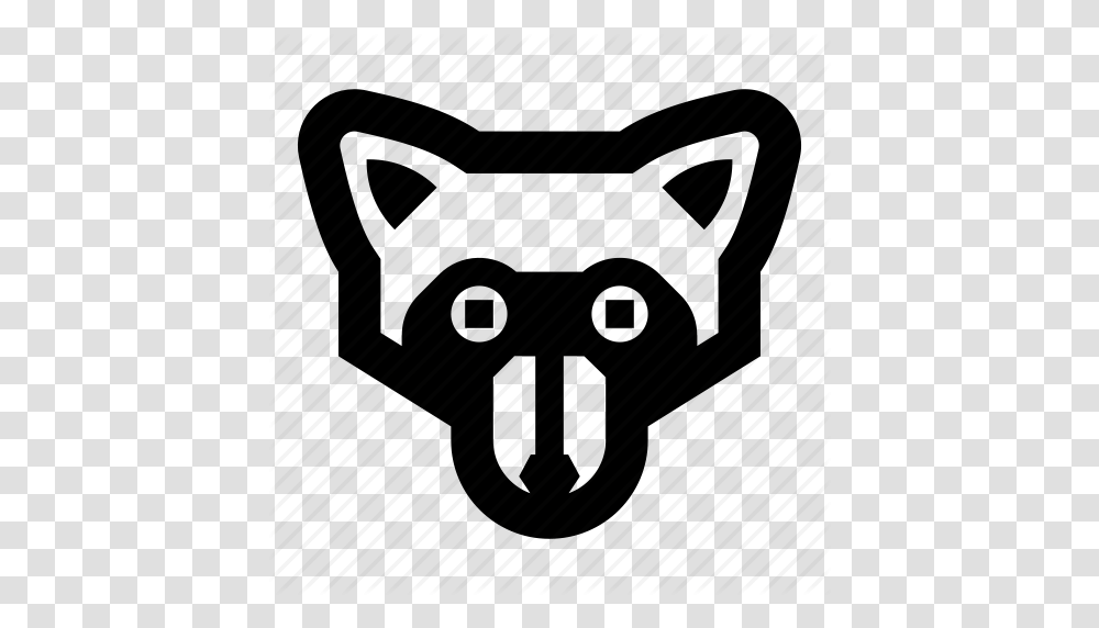 Animal Animals Face Raccoon Zoo Icon, Chain Saw, Tool, Piano, Leisure Activities Transparent Png