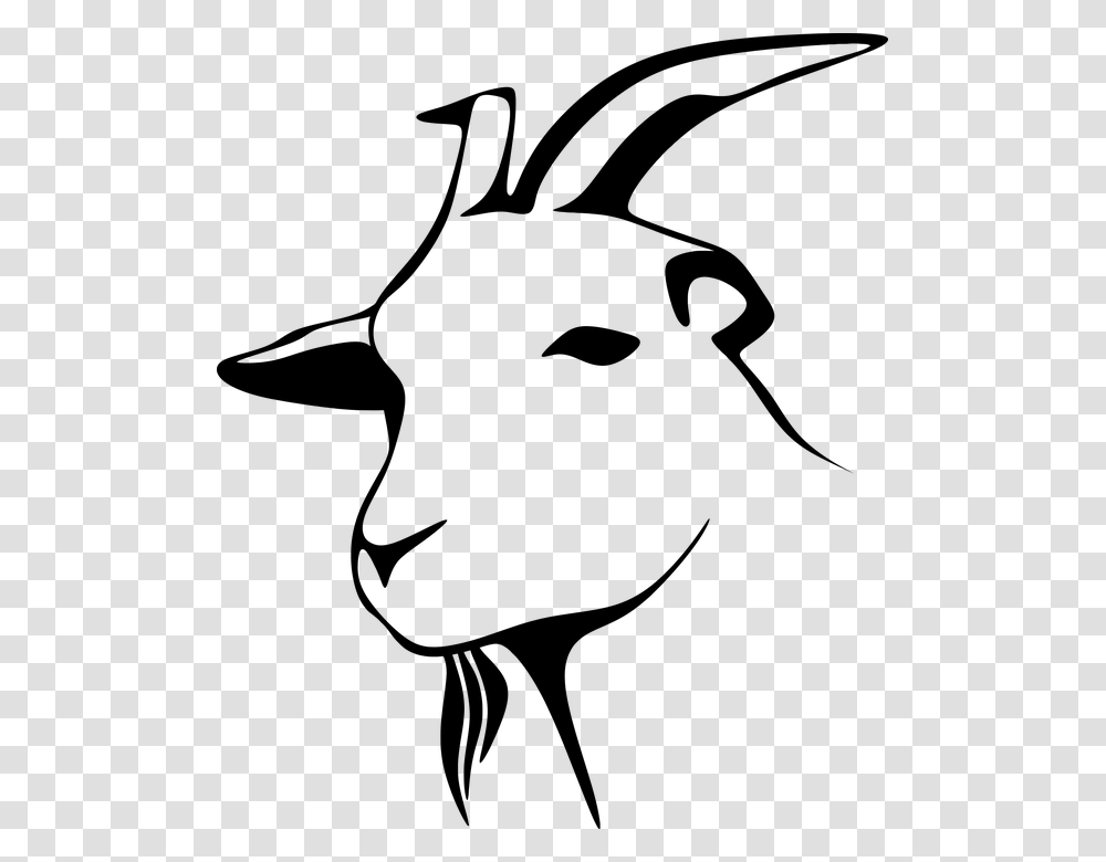 Animal Barnyard Goat Livestock Silhouette Goat Head Clip Art, Gray, World Of Warcraft Transparent Png