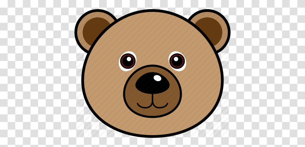 Animal Bear Cute Face Head Wild Icon, Mammal, Disk, Clock Tower, Sea Life Transparent Png