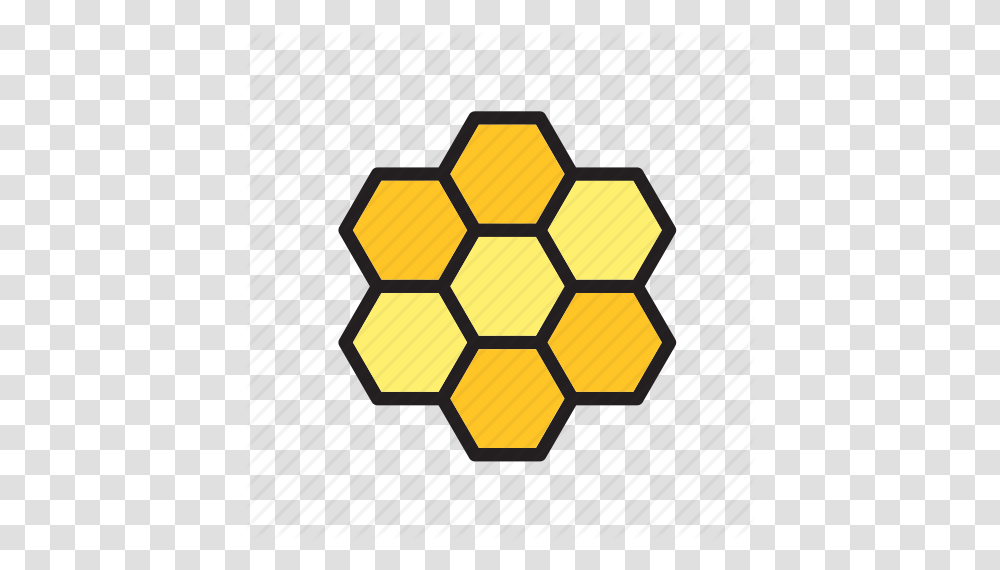 Animal Bee Beehive Hexagon Pattern Icon, Food, Honey, Gold, Rubix Cube Transparent Png
